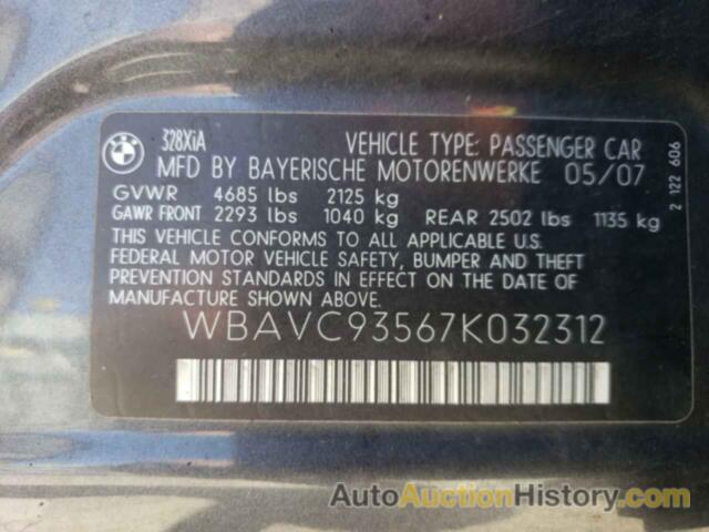 BMW 3 SERIES XI, WBAVC93567K032312