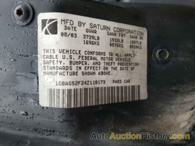 SATURN ION LEVEL 1, 1G8AG52F24Z118173