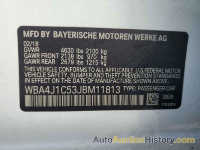 BMW 4 SERIES GRAN COUPE, WBA4J1C53JBM11813