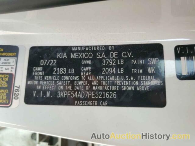 KIA FORTE GT LINE, 3KPF54AD7PE521626