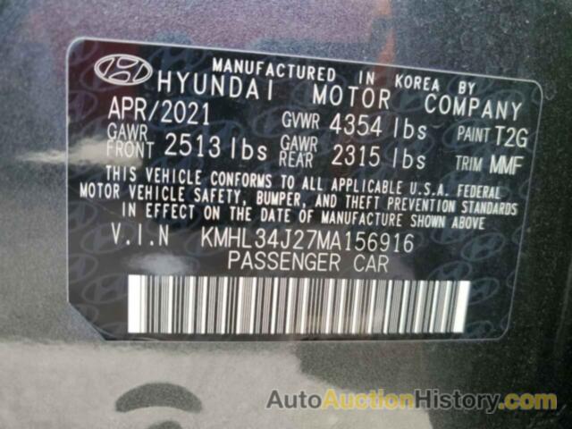 HYUNDAI SONATA LIMITED, KMHL34J27MA156916