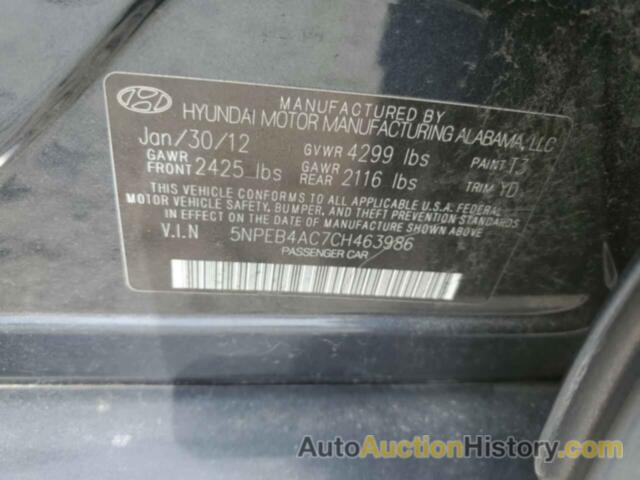 HYUNDAI SONATA GLS, 5NPEB4AC7CH463986