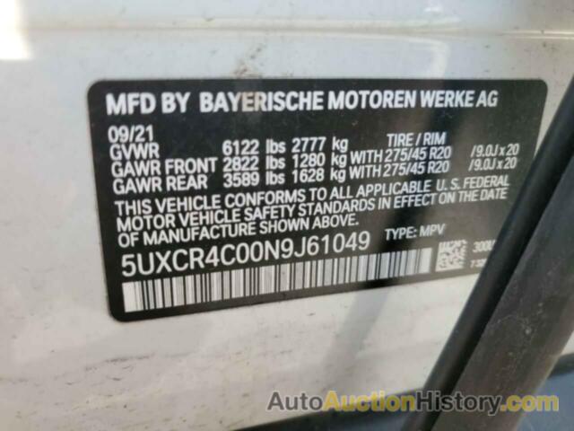BMW X5 SDRIVE 40I, 5UXCR4C00N9J61049