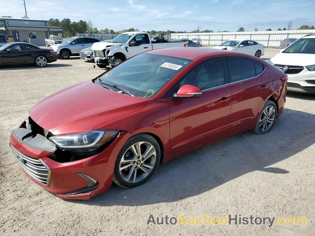 HYUNDAI ELANTRA SEL, KMHD84LF3JU698014