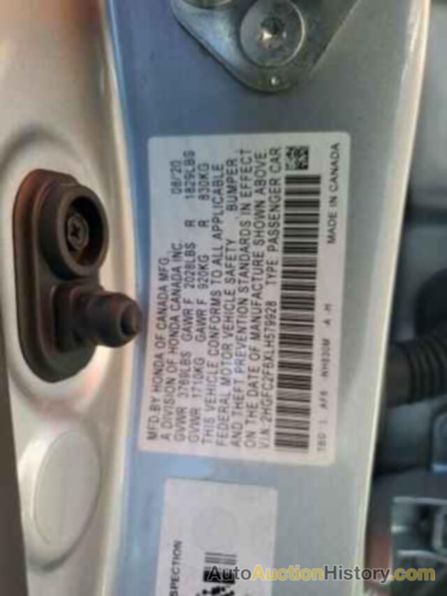 HONDA CIVIC LX, 2HGFC2F6XLH579928