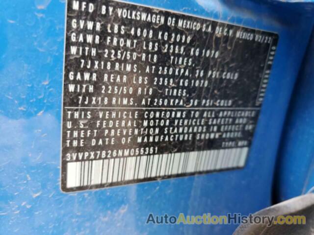 VOLKSWAGEN TAOS SE IQ SE IQ DRIVE, 3VVPX7B26NM055351