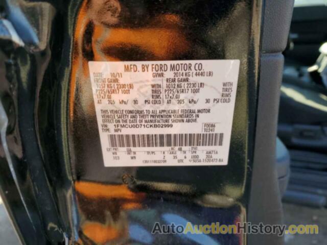 FORD ESCAPE XLT, 1FMCU0D71CKB02999