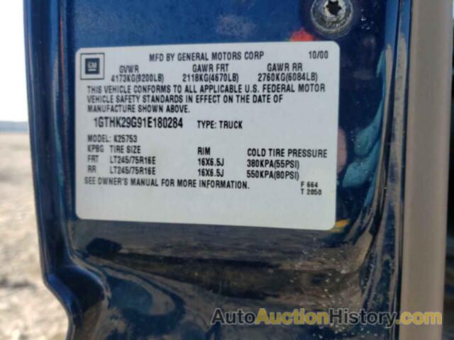 GMC SIERRA K2500 HEAVY DUTY, 1GTHK29G91E180284