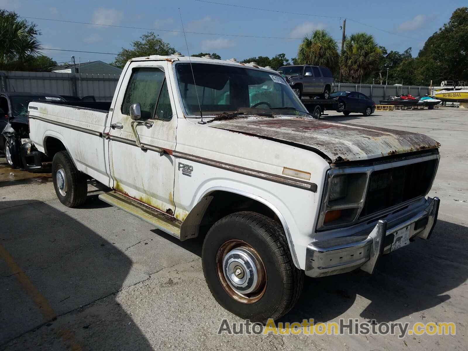 1985 FORD F250, 1FTHF261XFNA49019
