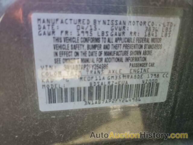 NISSAN SENTRA S, 3N1AB7AP2FY264986