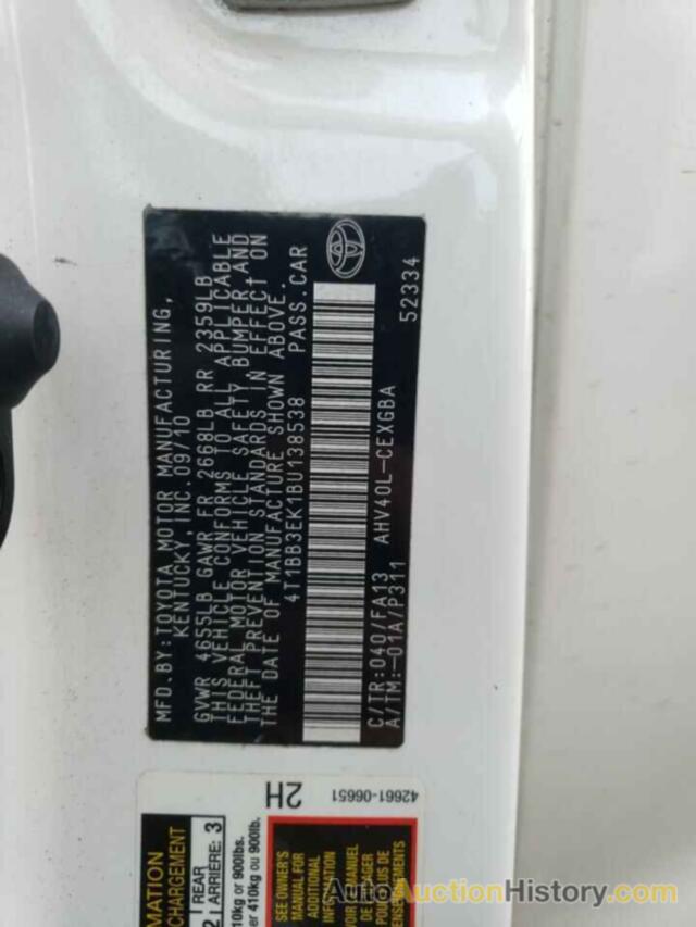 TOYOTA CAMRY HYBRID, 4T1BB3EK1BU138538