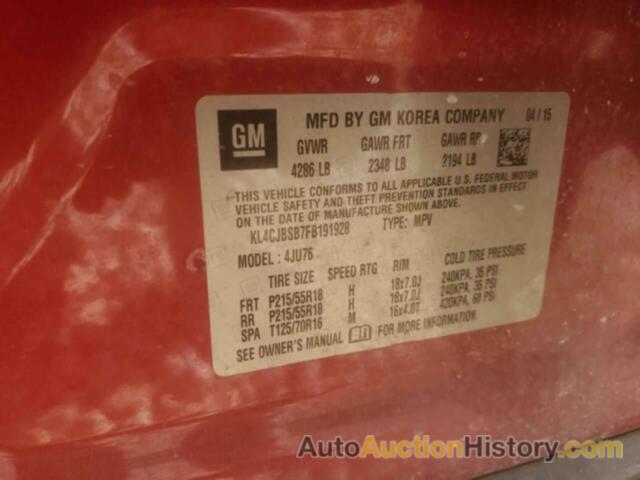 BUICK ENCORE CONVENIENCE, KL4CJBSB7FB191928