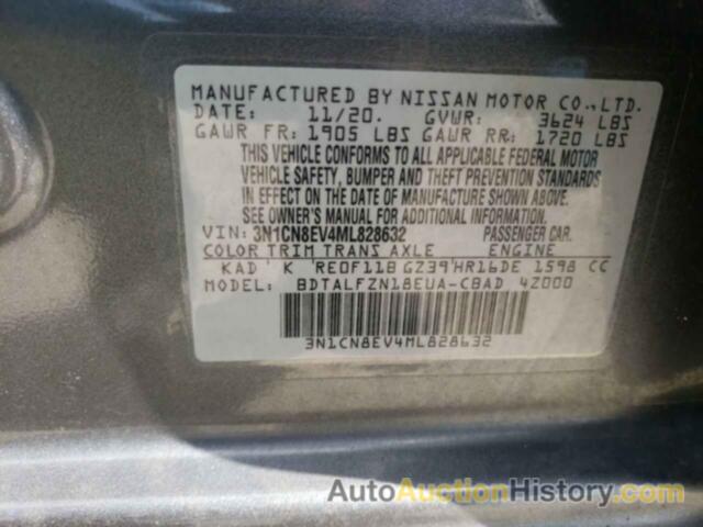 NISSAN VERSA SV, 3N1CN8EV4ML828632