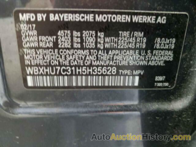 BMW X1 SDRIVE28I, WBXHU7C31H5H35628