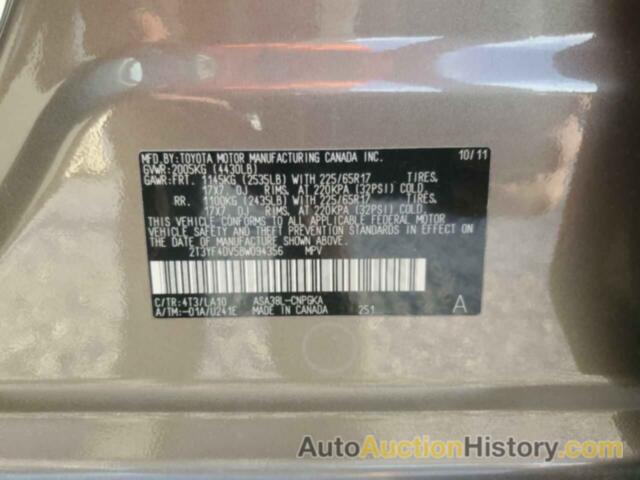 TOYOTA RAV4 LIMITED, 2T3YF4DV5BW094356