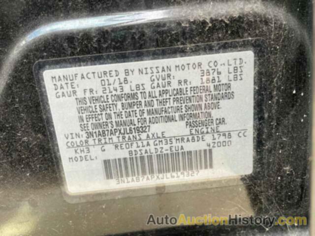 NISSAN SENTRA S, 3N1AB7APXJL619327