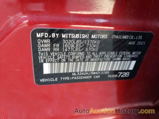 MITSUBISHI MIRAGE ES, ML32AUHJ7MH013185