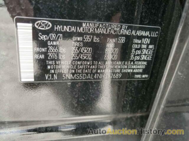 HYUNDAI SANTA FE CALLIGRAPHY, 5NMS5DAL4NH392689