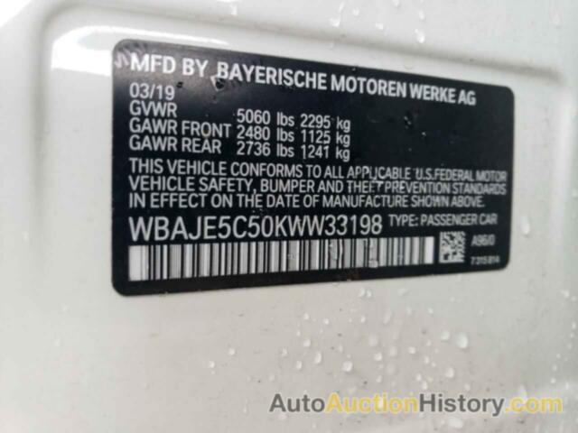 BMW 5 SERIES I, WBAJE5C50KWW33198