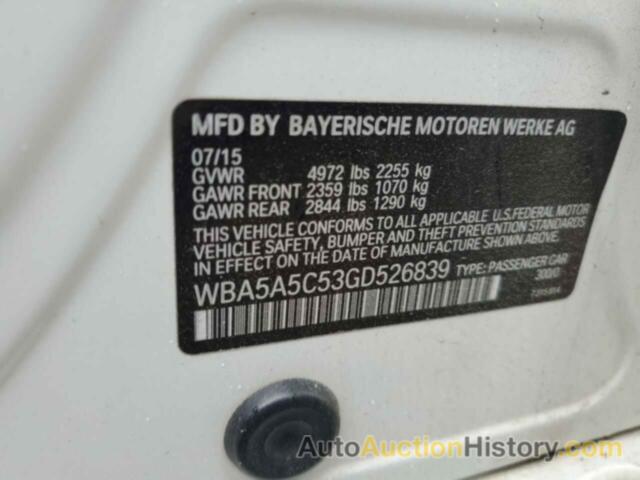 BMW 5 SERIES I, WBA5A5C53GD526839