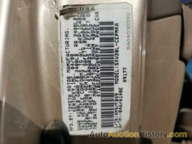 TOYOTA CAMRY CE, 4T1BG22K4YU698787