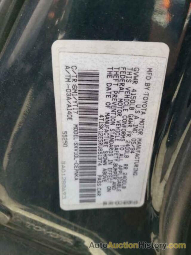 TOYOTA CAMRY LE, 4T1SK12E5RU851374