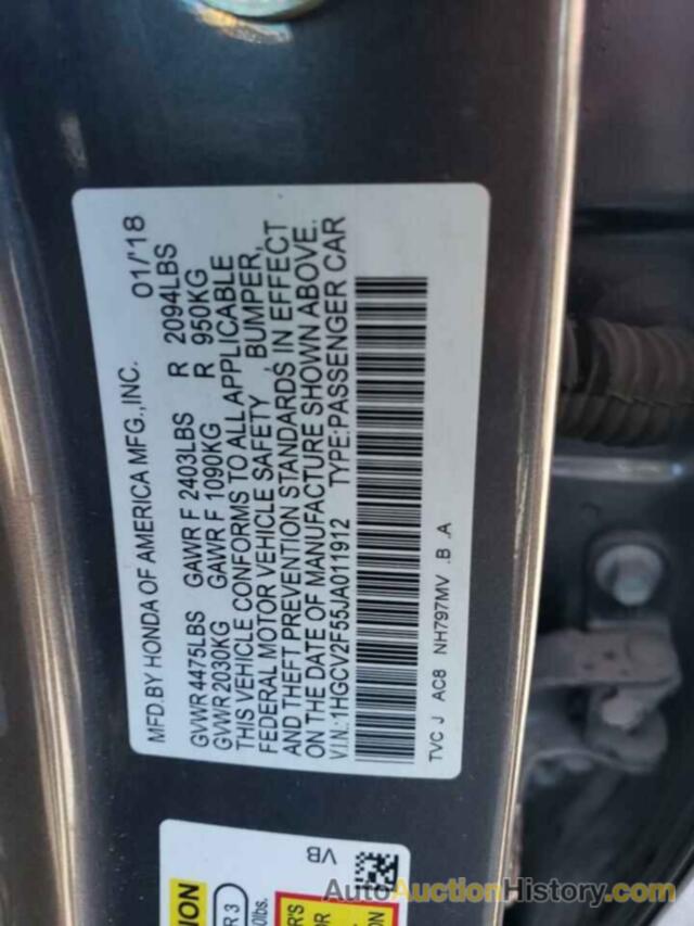 HONDA ACCORD EXL, 1HGCV2F55JA011912