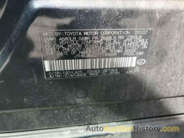 LEXUS ES350 350, JTHBJ46G272149699