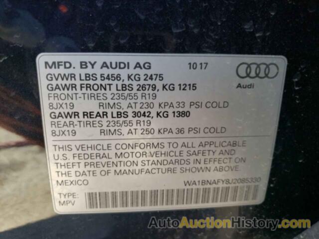 AUDI Q5 PREMIUM PLUS, WA1BNAFY8J2085330