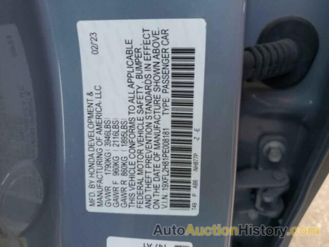 HONDA CIVIC SPORT, 19XFL2H81PE008181