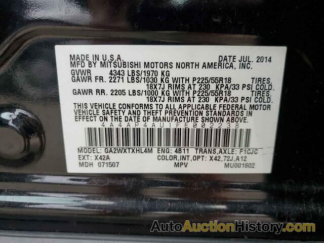 MITSUBISHI OUTLANDER SE, 4A4AP4AU1FE002238