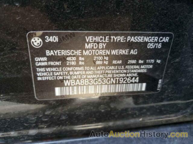 BMW 3 SERIES I, WBA8B3G53GNT92644
