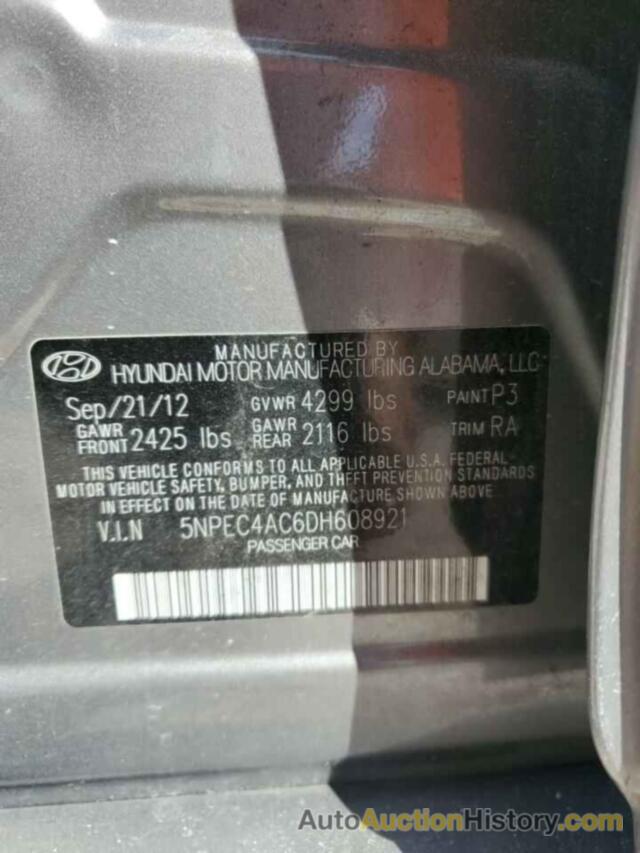 HYUNDAI SONATA SE, 5NPEC4AC6DH608921