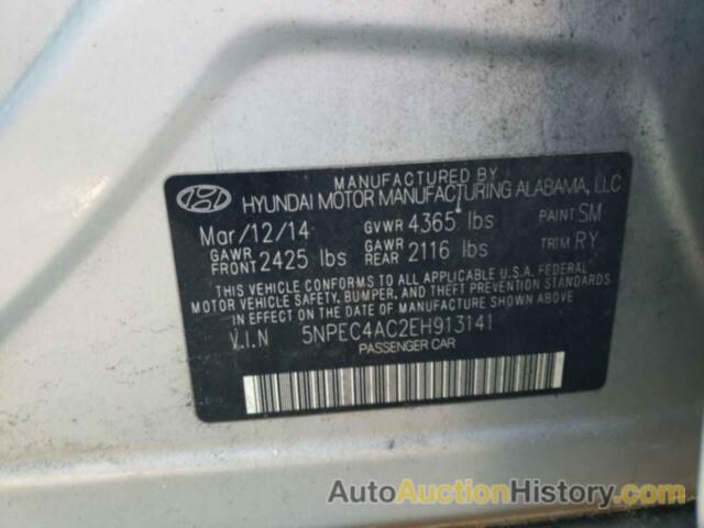 HYUNDAI SONATA SE, 5NPEC4AC2EH913141