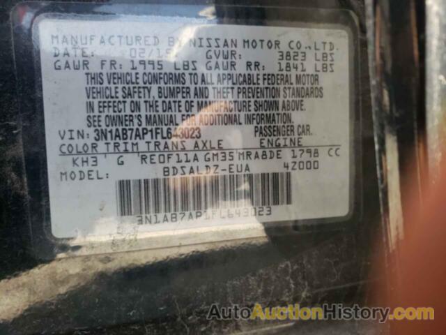 NISSAN SENTRA S, 3N1AB7AP1FL643023