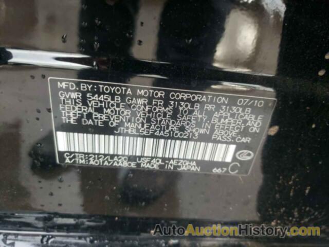 LEXUS LS460 460, JTHBL5EF4A5100213