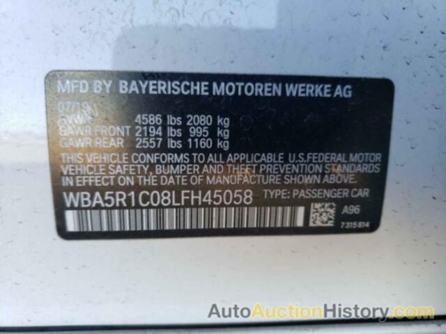 BMW 3 SERIES, WBA5R1C08LFH45058