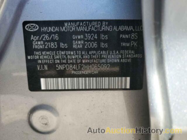 HYUNDAI ELANTRA SE, 5NPD84LF2HH065092