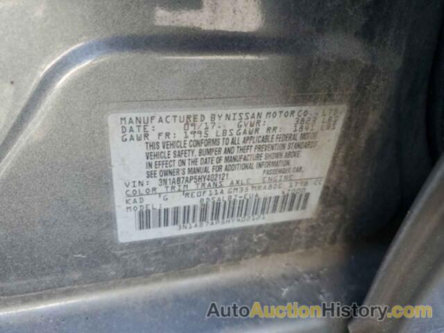 NISSAN SENTRA S, 3N1AB7AP5HY402121