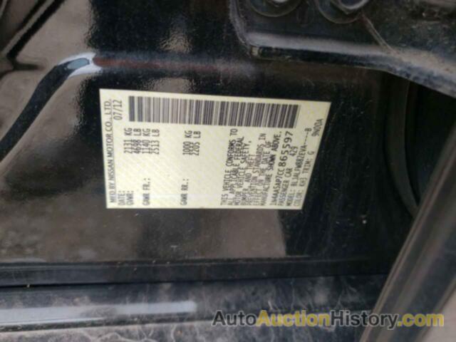 NISSAN MAXIMA S, 1N4AA5AP7CC865597