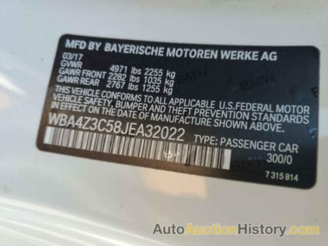 BMW 4 SERIES, WBA4Z3C58JEA32022