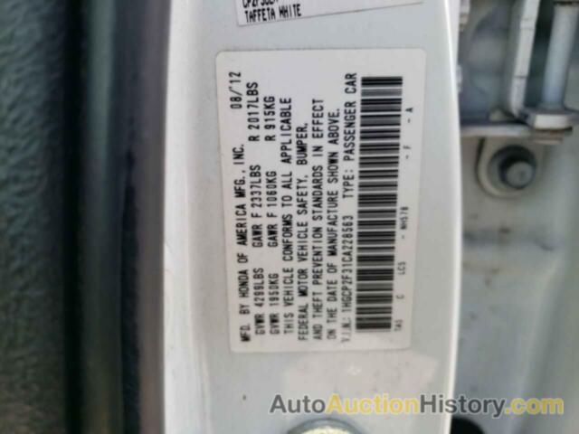 HONDA ACCORD LX, 1HGCP2F31CA228563