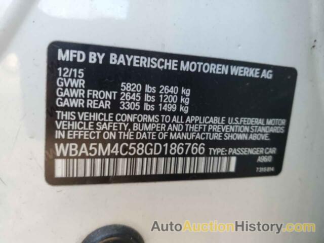 BMW 5 SERIES XIGT, WBA5M4C58GD186766