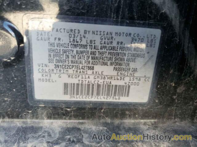 NISSAN VERSA S, 3N1CE2CP7EL427868