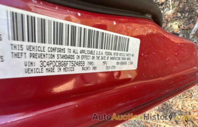 DODGE JOURNEY SXT, 3C4PDCBG6FT524859