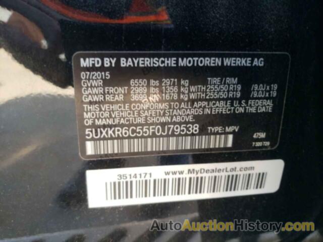 BMW X5 XDRIVE50I, 5UXKR6C55F0J79538