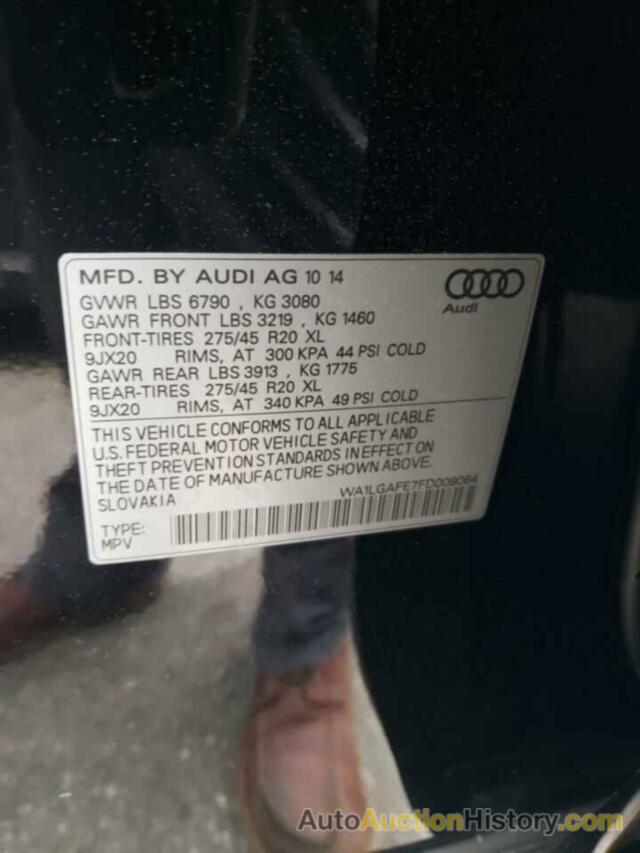 AUDI Q7 PREMIUM PLUS, WA1LGAFE7FD009064