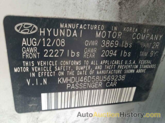 HYUNDAI ELANTRA GLS, KMHDU46D58U569238