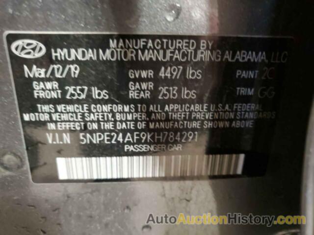 HYUNDAI SONATA SE, 5NPE24AF9KH784291