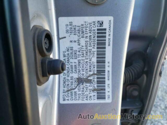 HONDA CIVIC LX, 2HGFC2F60KH574977